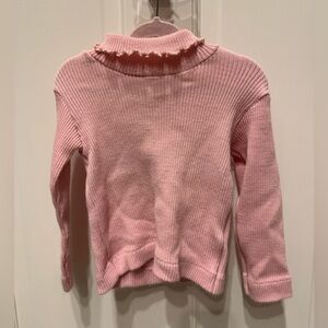 Kit 2T Pink Ruffle Long Sleeve Turtle Neck Sweater